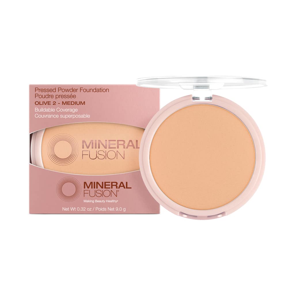 Mineral Fusion, Pressed Powder Foundation Warm 2, 0.32 Ounce
