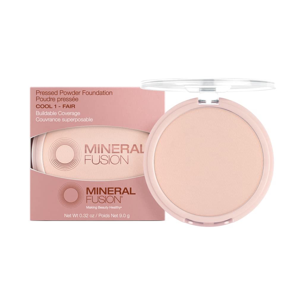 Mineral Fusion, Pressed Powder Foundation Warm 2, 0.32 Ounce