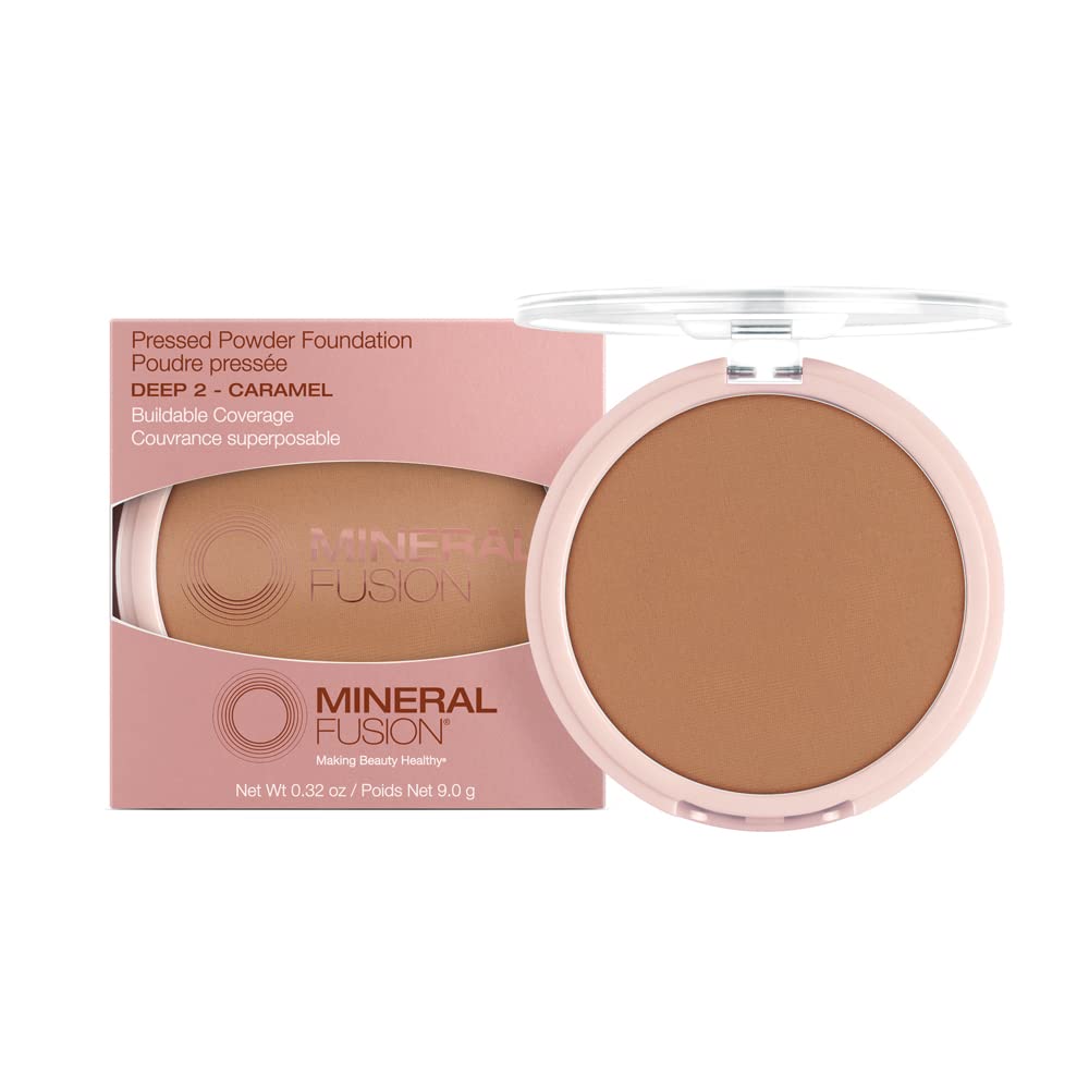 Mineral Fusion, Pressed Powder Foundation Warm 2, 0.32 Ounce