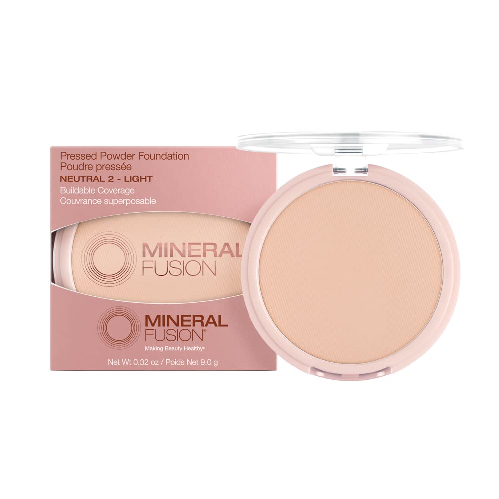 Mineral Fusion, Pressed Powder Foundation Warm 2, 0.32 Ounce