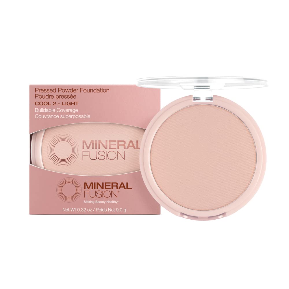Mineral Fusion, Pressed Powder Foundation Warm 2, 0.32 Ounce