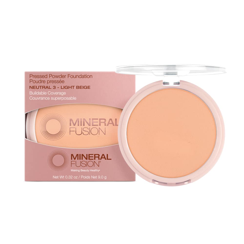 Mineral Fusion, Pressed Powder Foundation Warm 2, 0.32 Ounce