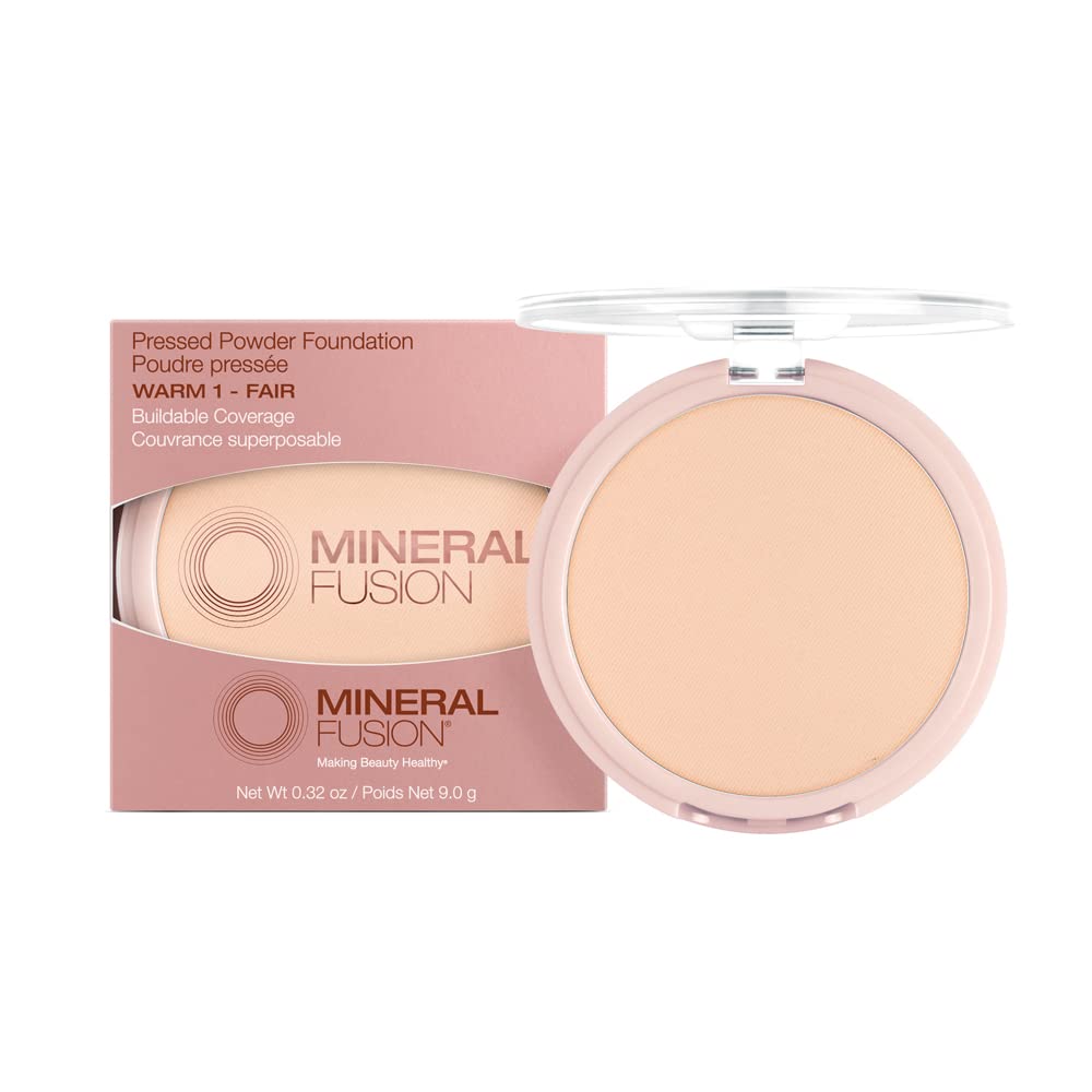 Mineral Fusion, Pressed Powder Foundation Warm 2, 0.32 Ounce