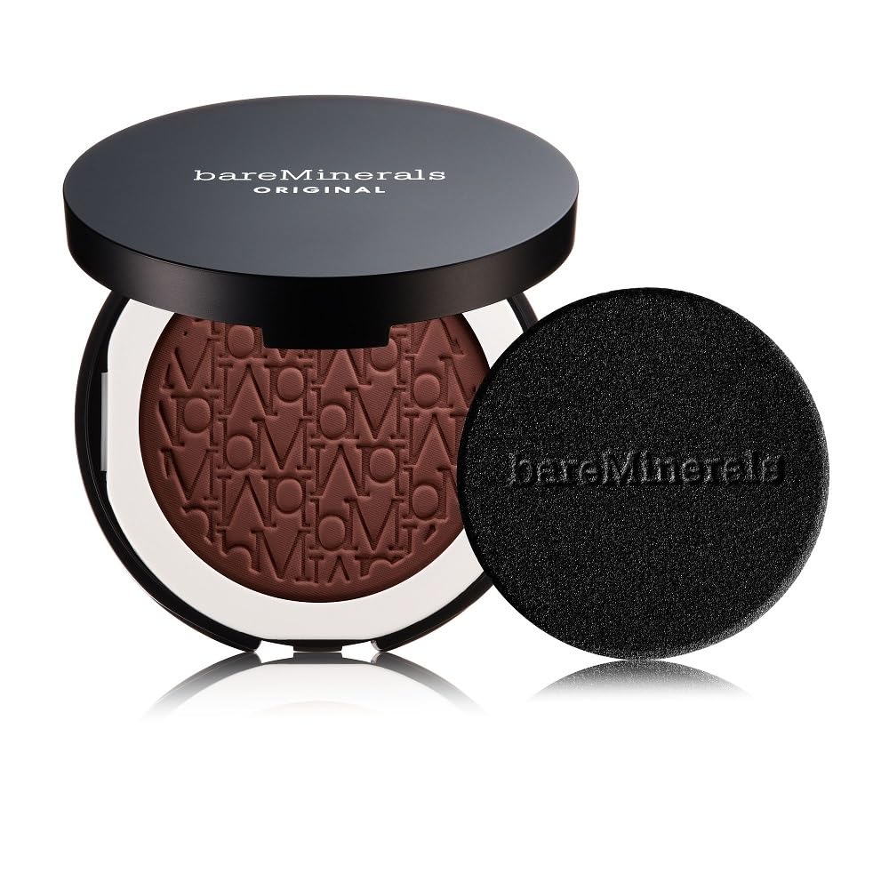 bareMinerals Original Pressed Powder Foundation Mineral SPF 15 – Talc-Free, Luminous Finish, Buildable Coverage, Vegan, Clean Beauty