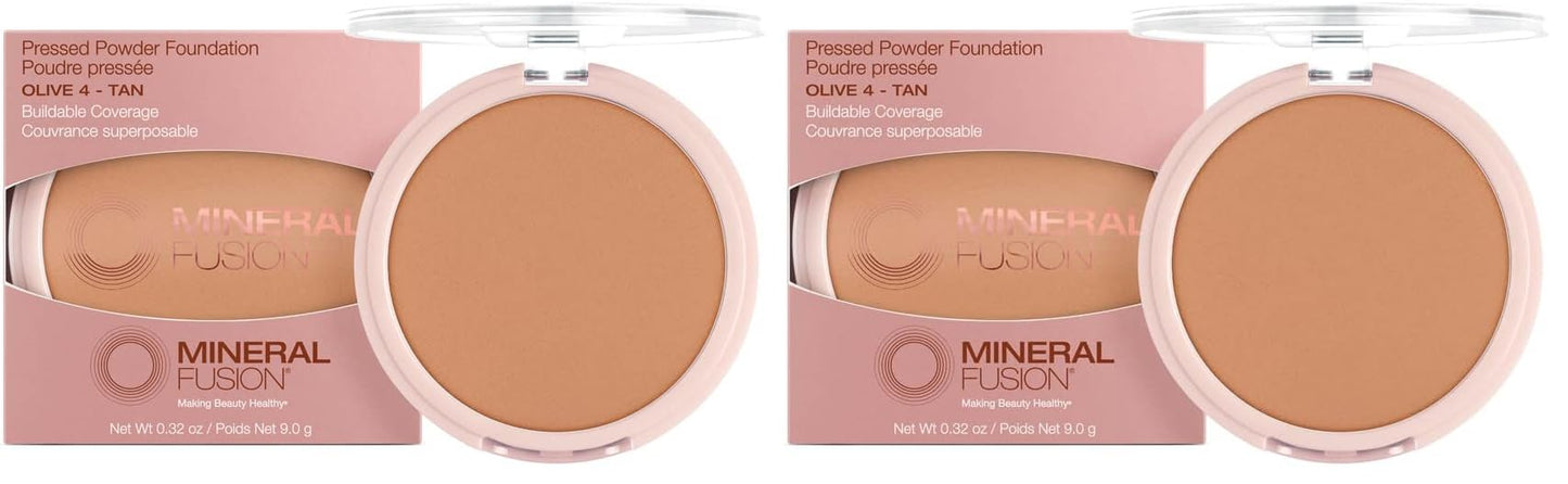 Mineral Fusion, Pressed Powder Foundation Warm 2, 0.32 Ounce