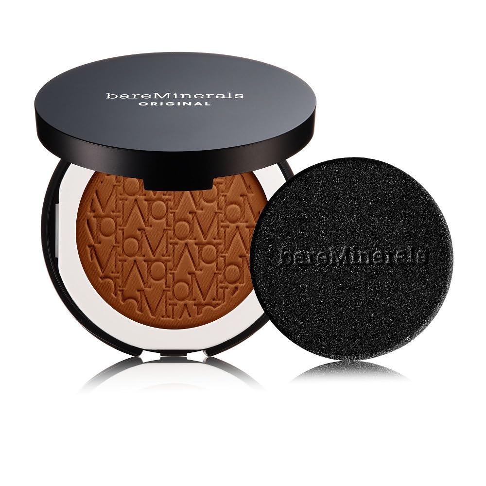 bareMinerals Original Pressed Powder Foundation Mineral SPF 15 – Talc-Free, Luminous Finish, Buildable Coverage, Vegan, Clean Beauty