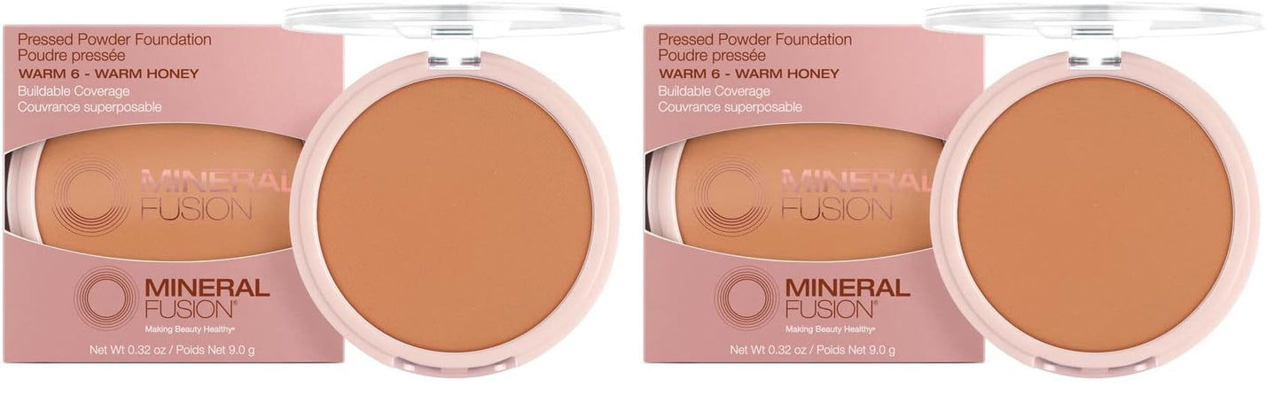 Mineral Fusion, Pressed Powder Foundation Warm 2, 0.32 Ounce