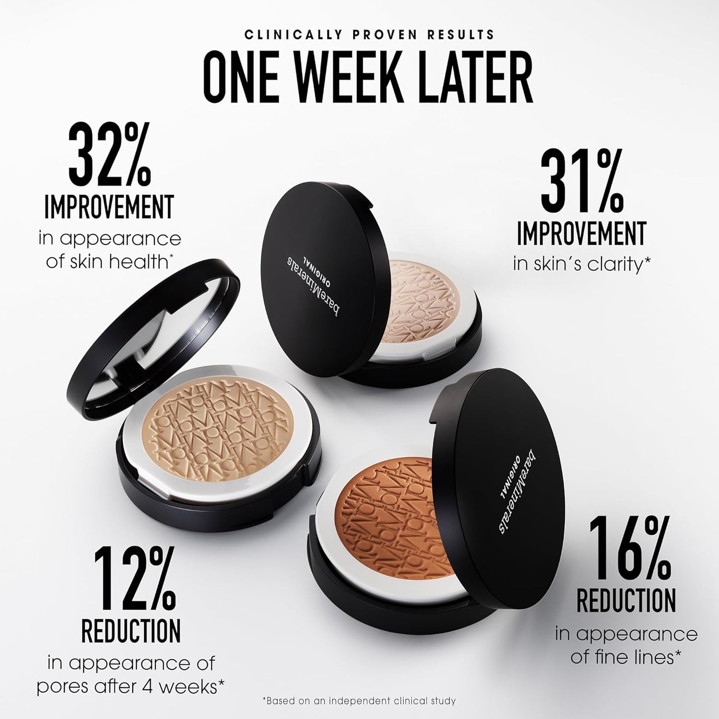 bareMinerals Original Pressed Powder Foundation Mineral SPF 15 – Talc-Free, Luminous Finish, Buildable Coverage, Vegan, Clean Beauty